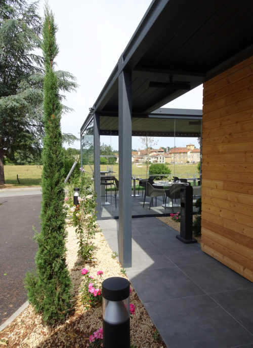 Terrasse hiver Abbaye de Charlieu